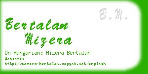 bertalan mizera business card